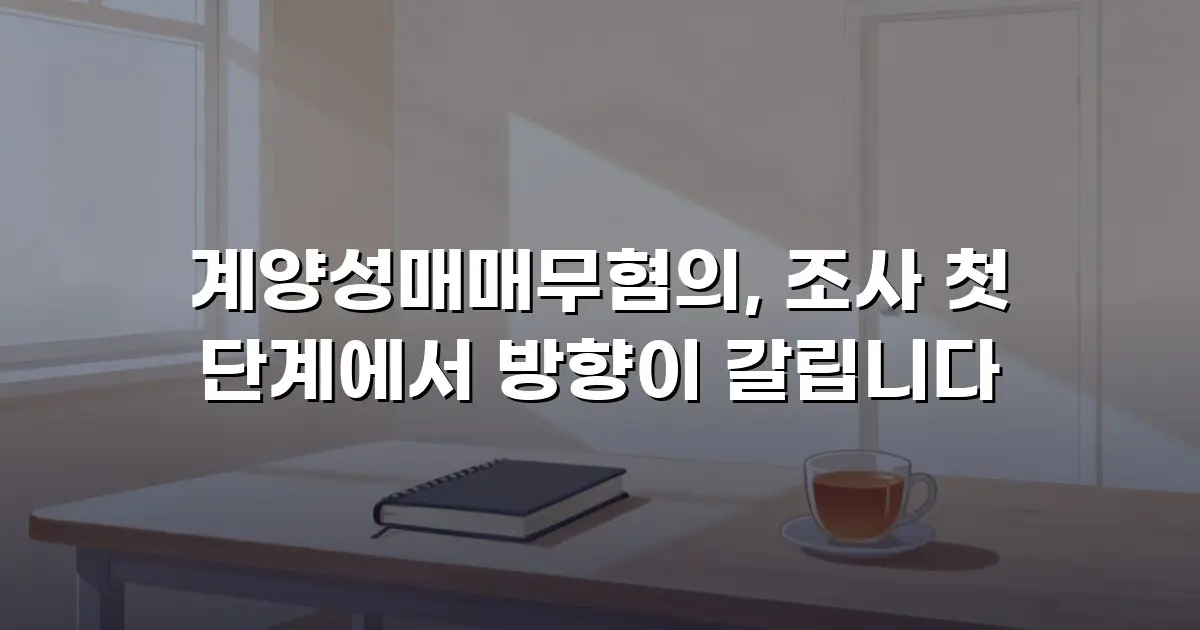 계양성매매무혐의, 조사 첫 단계에서 방향이 갈립니다