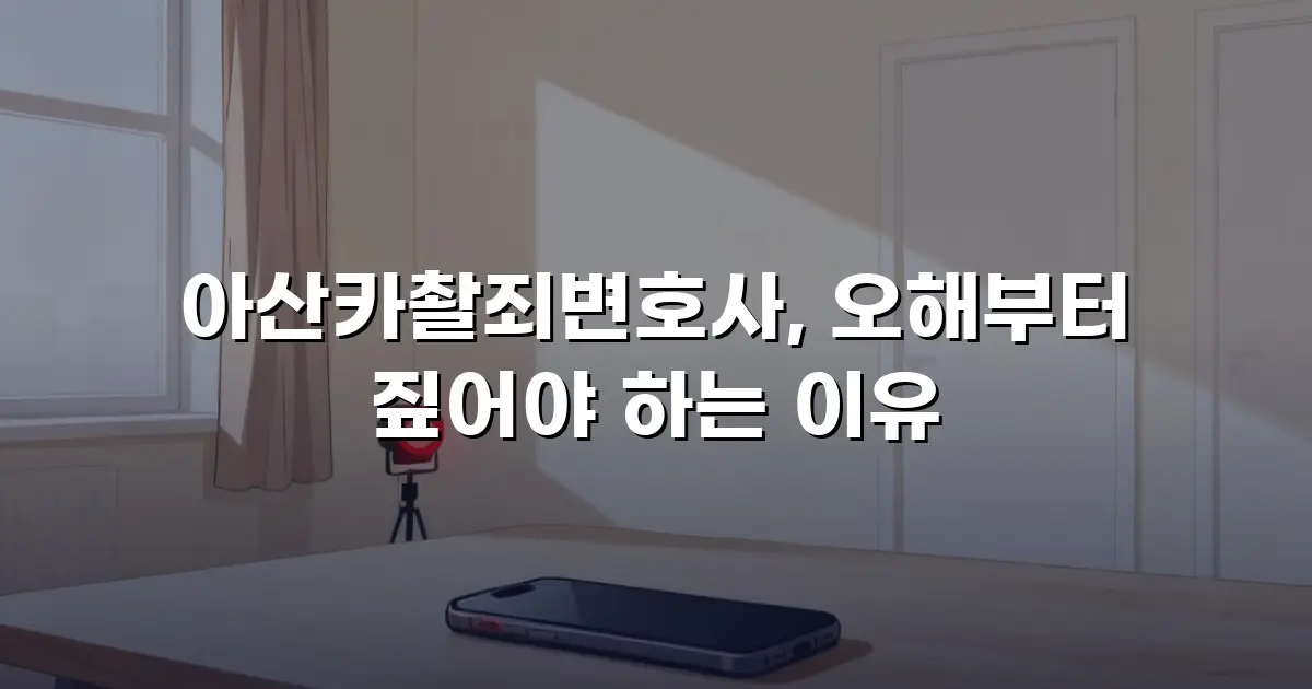 아산카촬죄변호사, 오해부터 짚어야 하는 이유