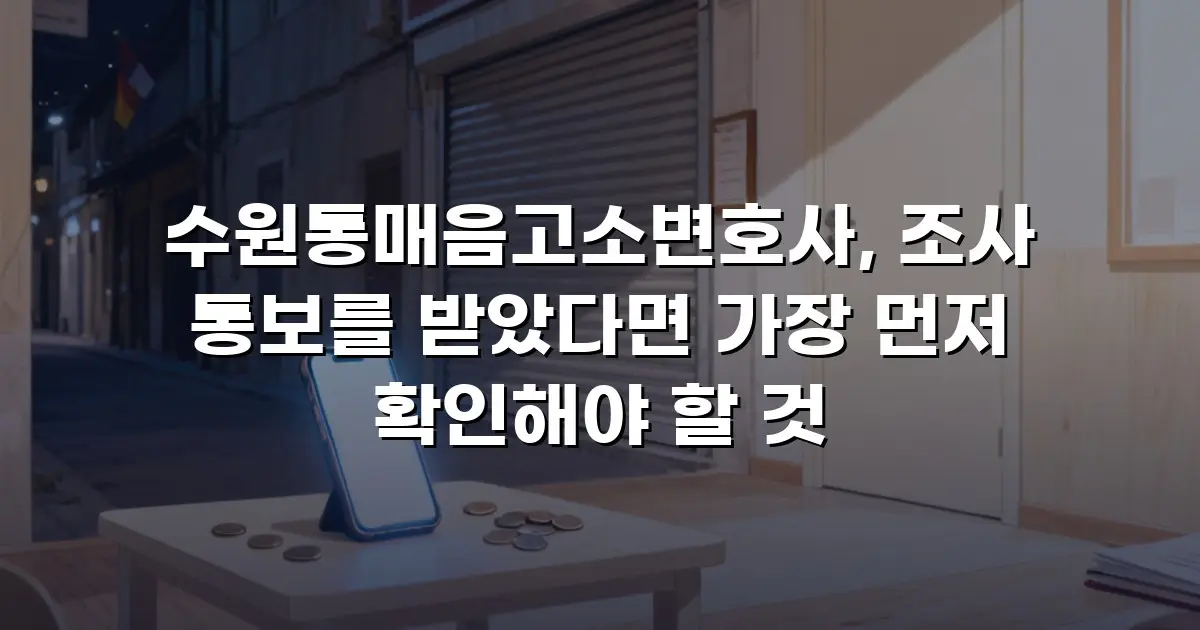수원통매음고소변호사, 조사 통보를 받았다면 가장 먼저 확인해야 할 것