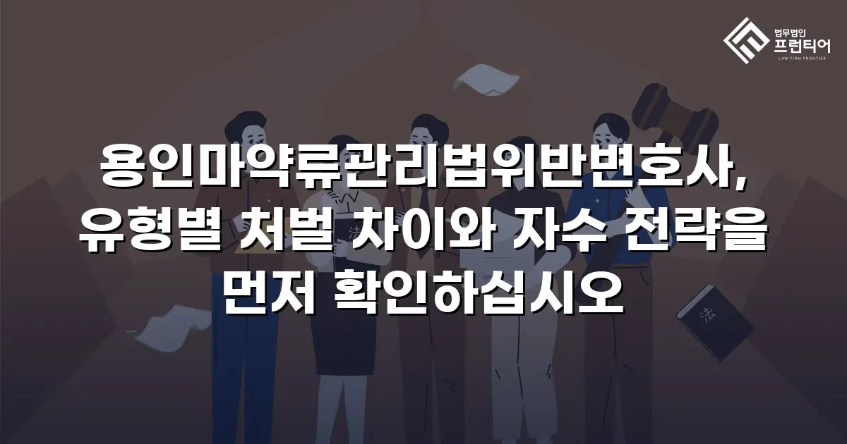 용인마약류관리법위반변호사, 유형별 처벌 차이와 자수 전략을 먼저 확인하십시오