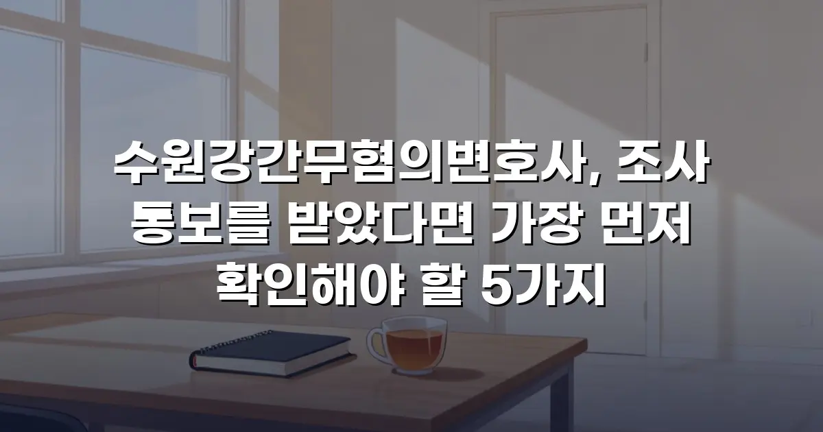 수원강간무혐의변호사, 조사 통보를 받았다면 가장 먼저 확인해야 할 5가지
