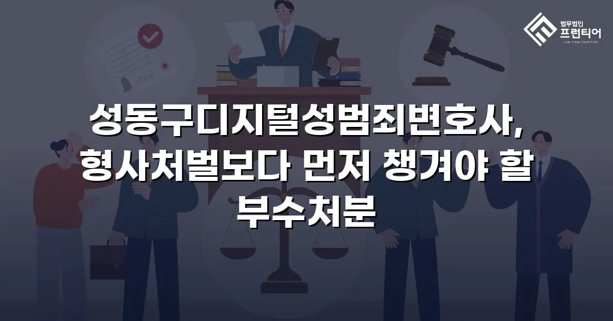 성동구디지털성범죄변호사, 형사처벌보다 먼저 챙겨야 할 부수처분
