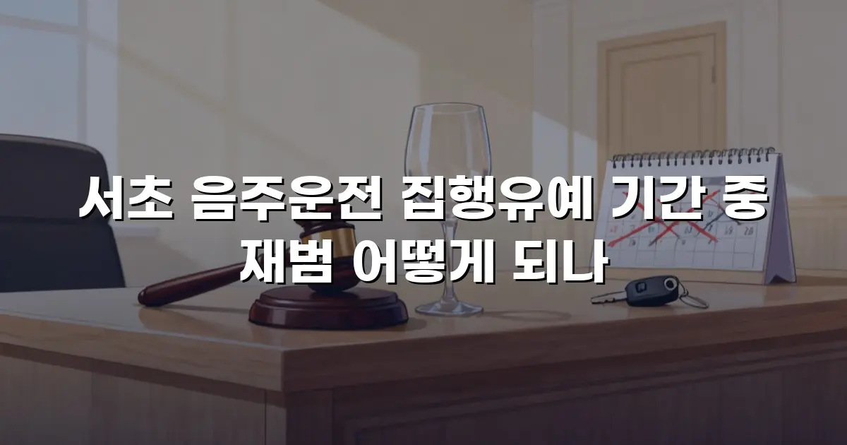 서초 음주운전 집행유예 기간 중 재범 어떻게 되나