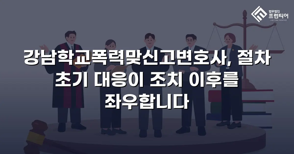 강남학교폭력맞신고변호사, 절차 초기 대응이 조치 이후를 좌우합니다