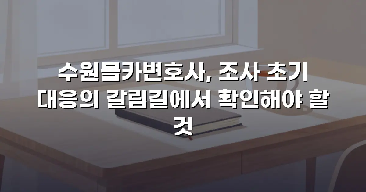 수원몰카변호사, 조사 초기 대응의 갈림길에서 확인해야 할 것