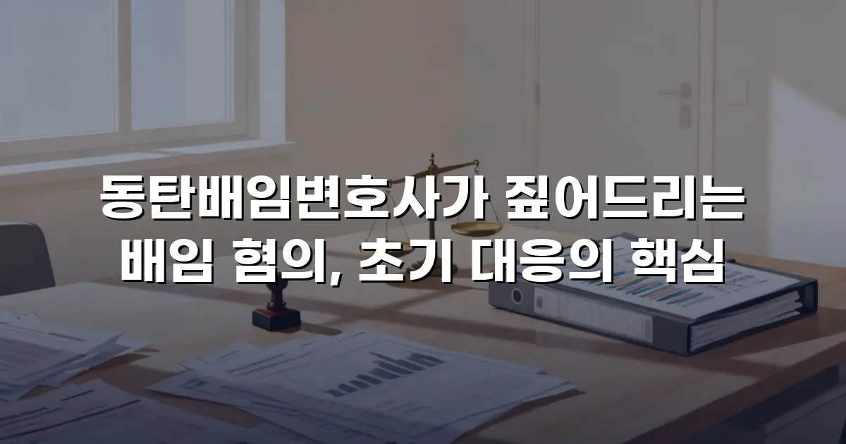 동탄배임변호사가 짚어드리는 배임 혐의, 초기 대응의 핵심