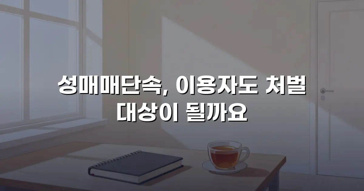 성매매단속, 이용자도 처벌 대상이 될까요