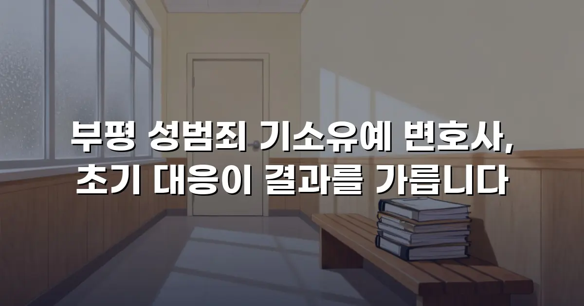 부평 성범죄 기소유예 변호사, 초기 대응이 결과를 가릅니다
