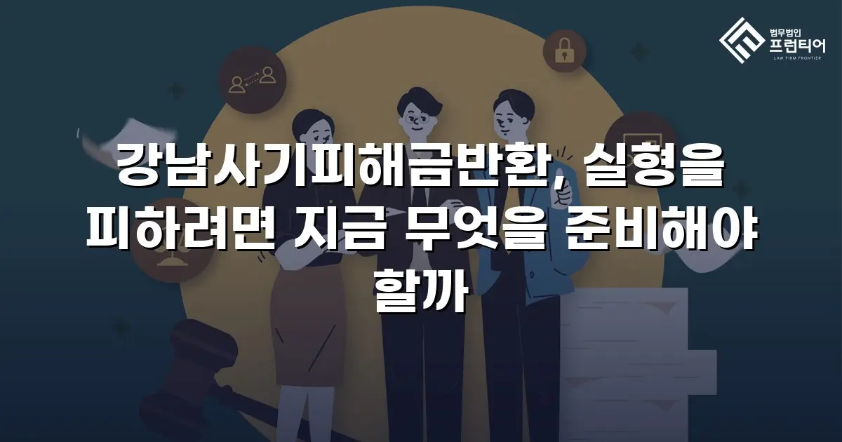강남사기피해금반환, 실형을 피하려면 지금 무엇을 준비해야 할까