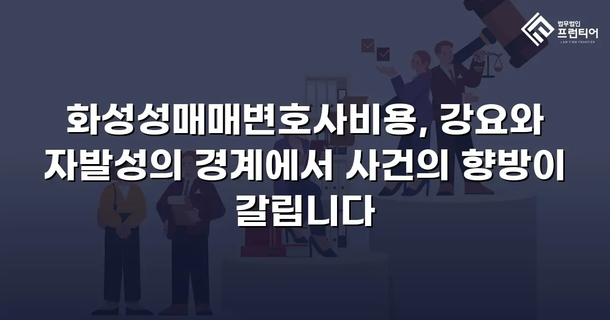 화성성매매변호사비용, 강요와 자발성의 경계에서 사건의 향방이 갈립니다