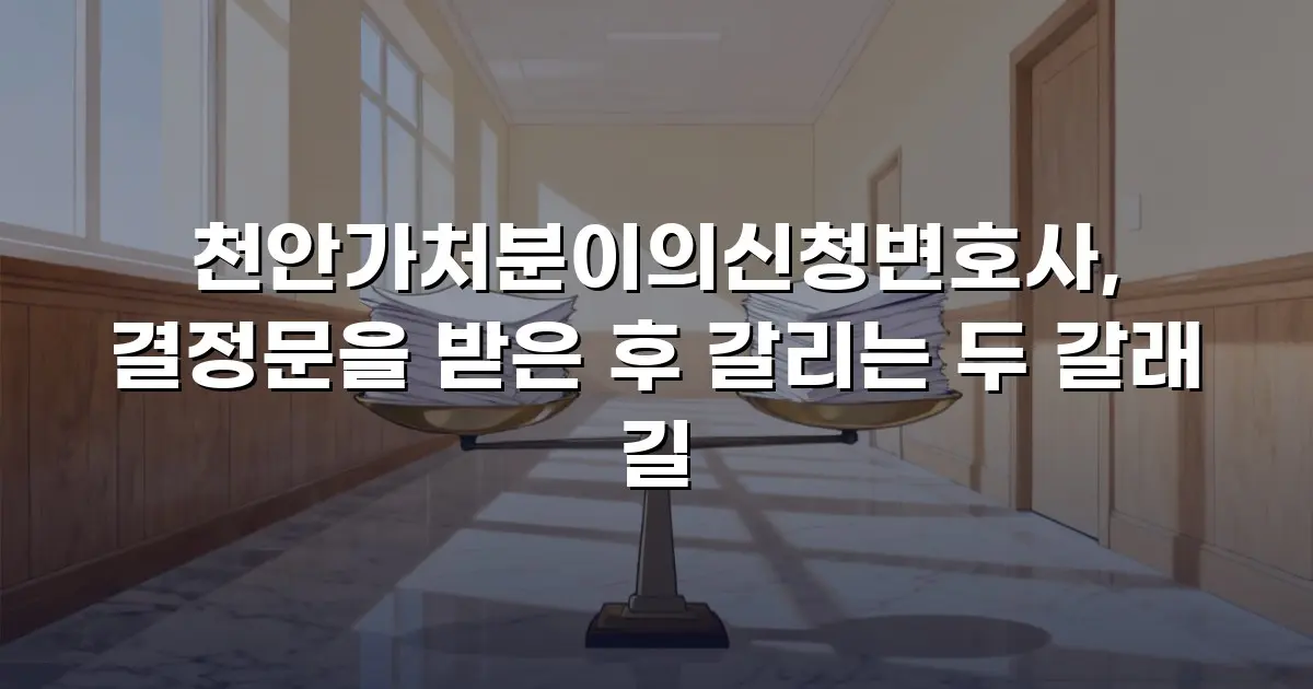 천안가처분이의신청변호사, 결정문을 받은 후 갈리는 두 갈래 길