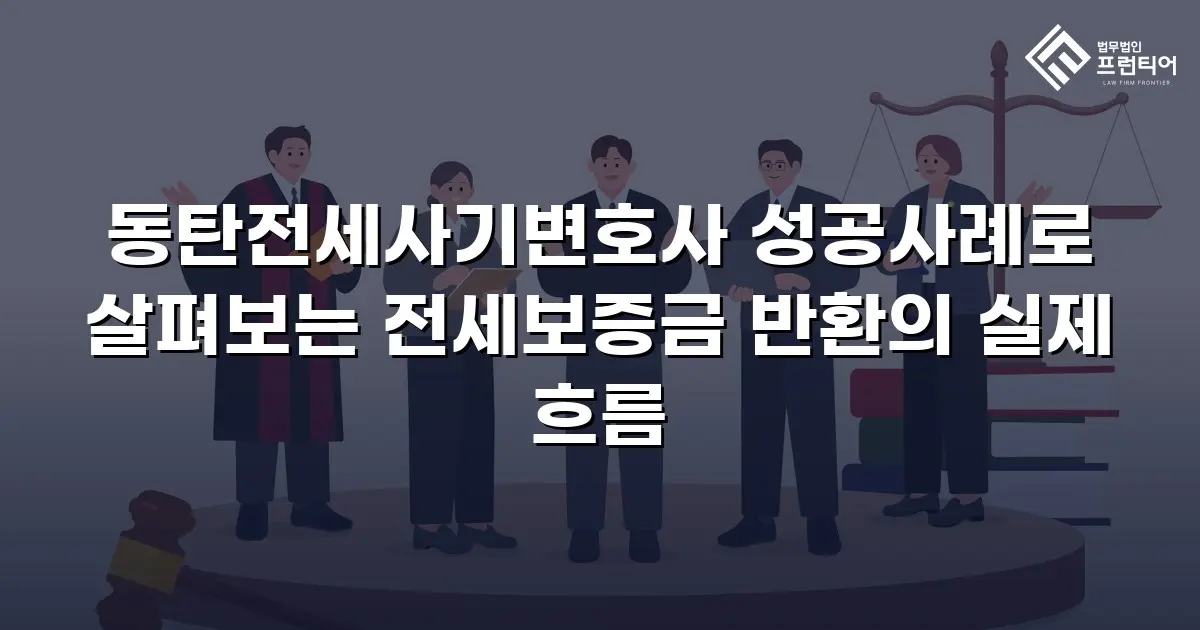 동탄전세사기변호사 성공사례로 살펴보는 전세보증금 반환의 실제 흐름