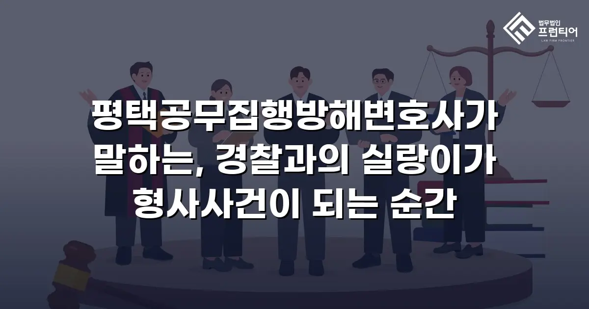평택공무집행방해변호사가 말하는, 경찰과의 실랑이가 형사사건이 되는 순간