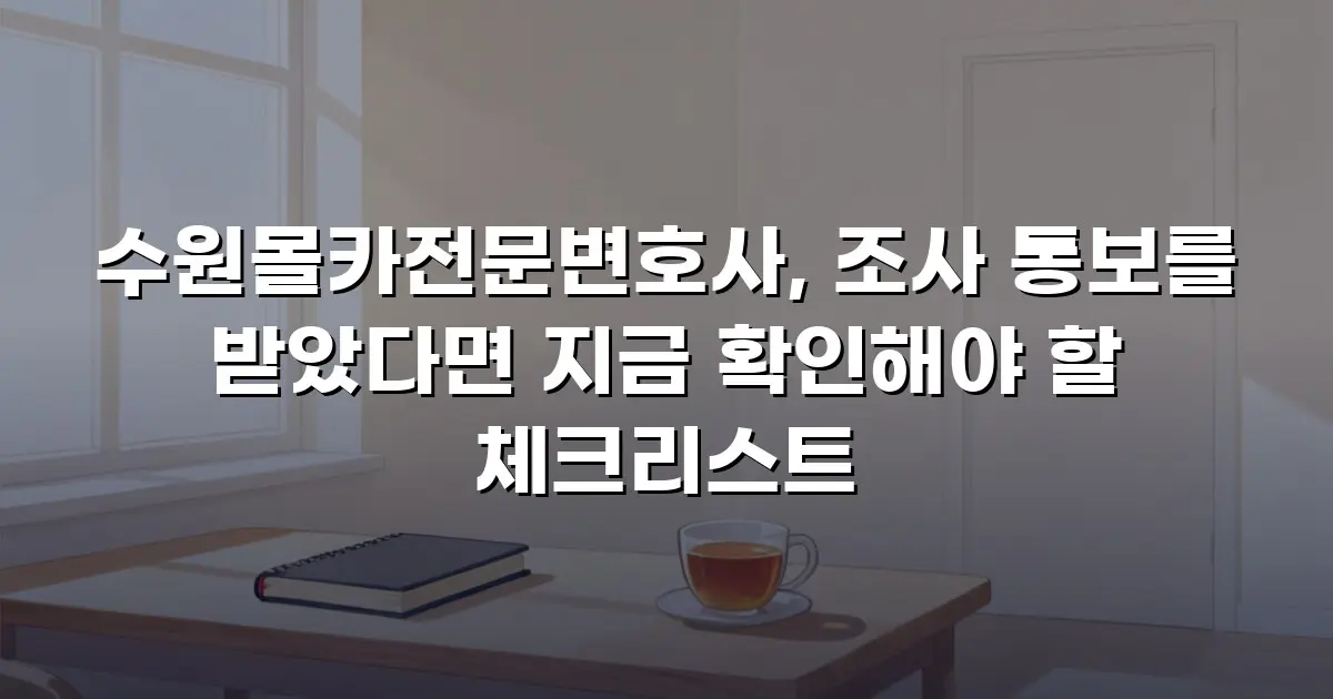 수원몰카전문변호사, 조사 통보를 받았다면 지금 확인해야 할 체크리스트