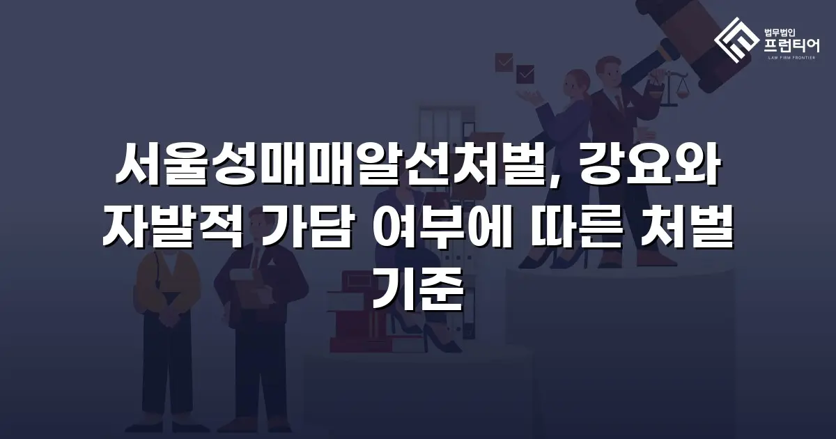 서울성매매알선처벌, 강요와 자발적 가담 여부에 따른 처벌 기준