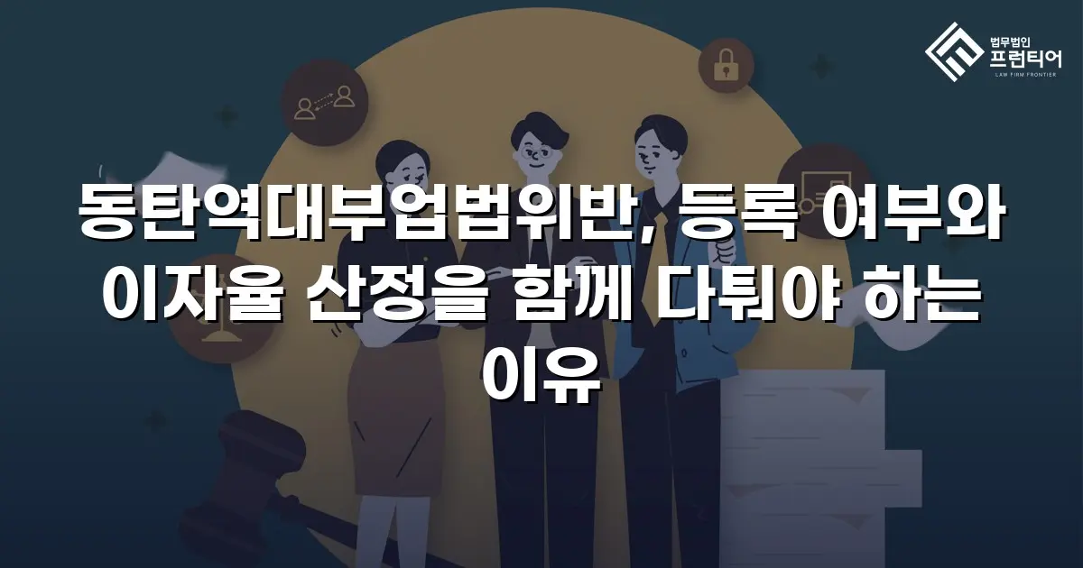 동탄역대부업법위반, 등록 여부와 이자율 산정을 함께 다퉈야 하는 이유