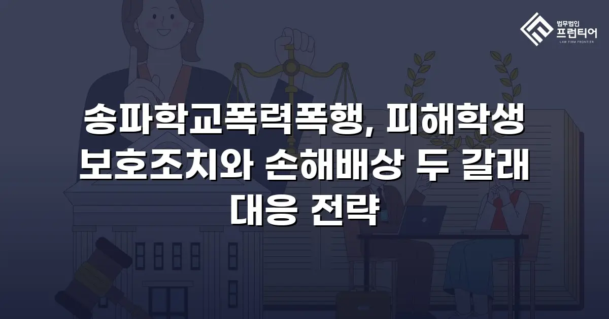 송파학교폭력폭행, 피해학생 보호조치와 손해배상 두 갈래 대응 전략