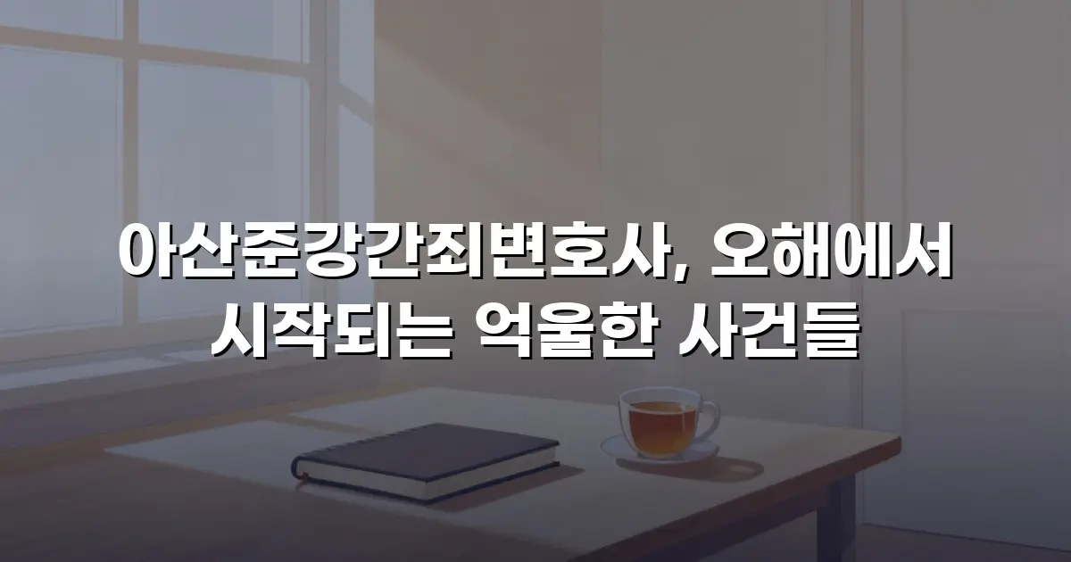 아산준강간죄변호사, 오해에서 시작되는 억울한 사건들