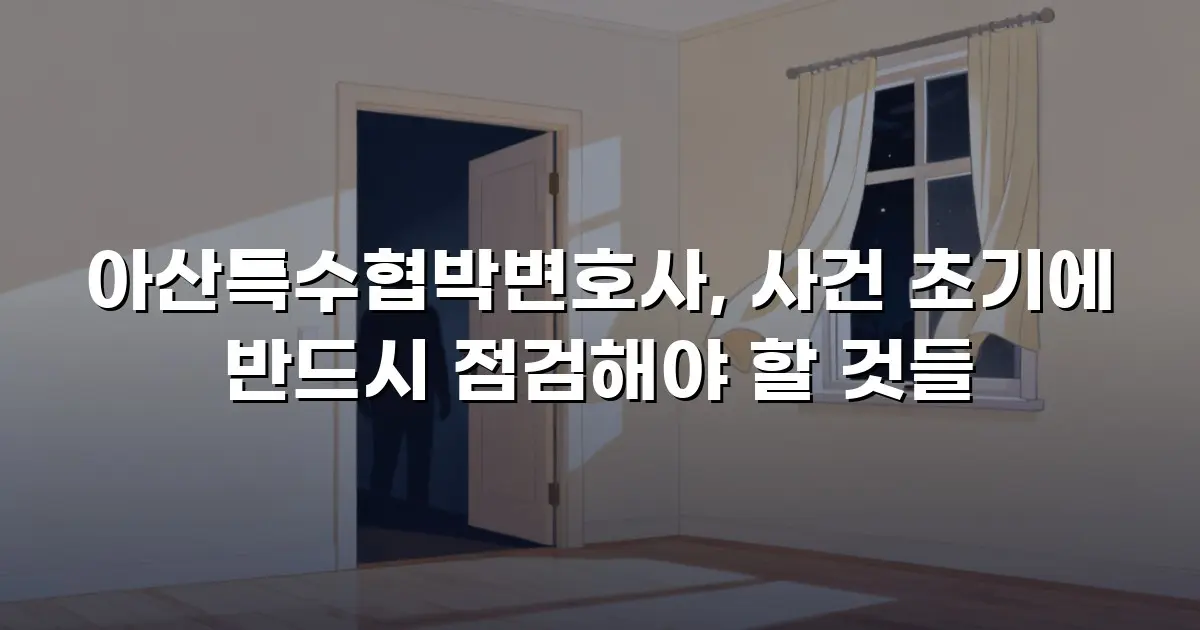 아산특수협박변호사, 사건 초기에 반드시 점검해야 할 것들