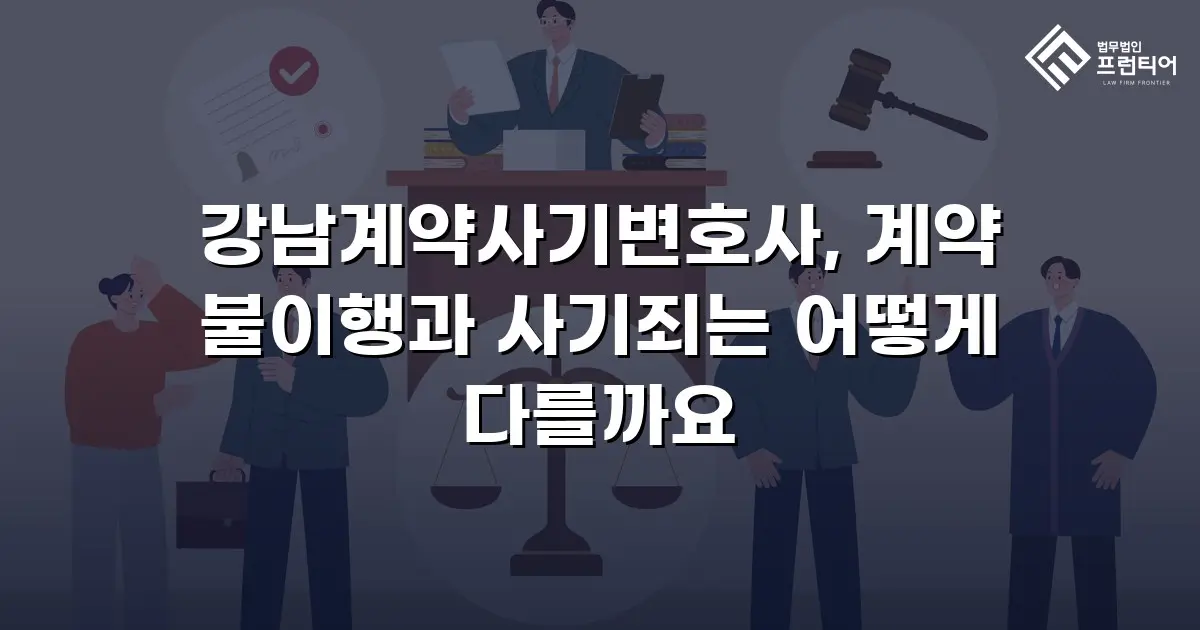 강남계약사기변호사, 계약 불이행과 사기죄는 어떻게 다를까요