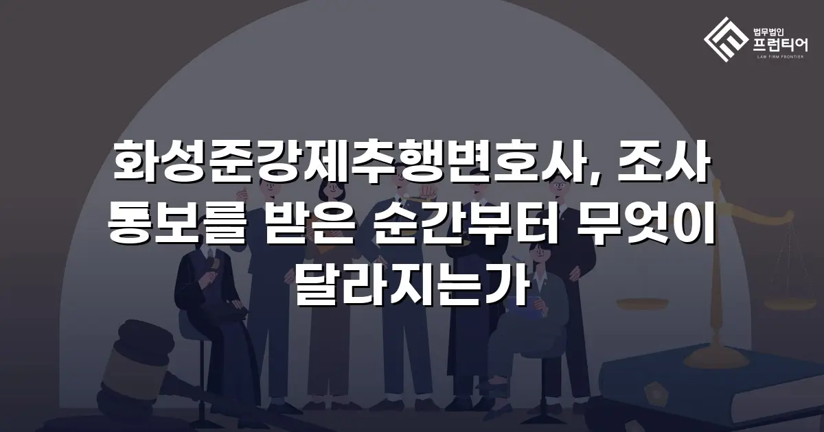 화성준강제추행변호사, 조사 통보를 받은 순간부터 무엇이 달라지는가