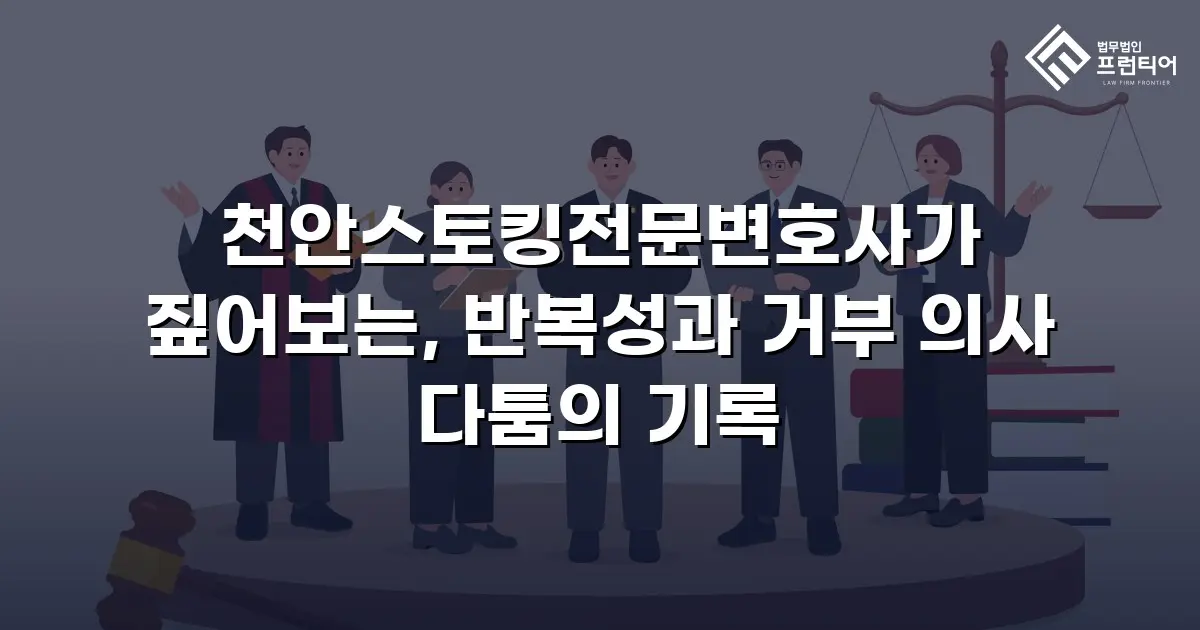 천안스토킹전문변호사가 짚어보는, 반복성과 거부 의사 다툼의 기록