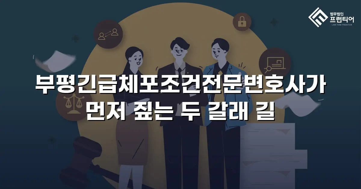 부평긴급체포조건전문변호사가 먼저 짚는 두 갈래 길
