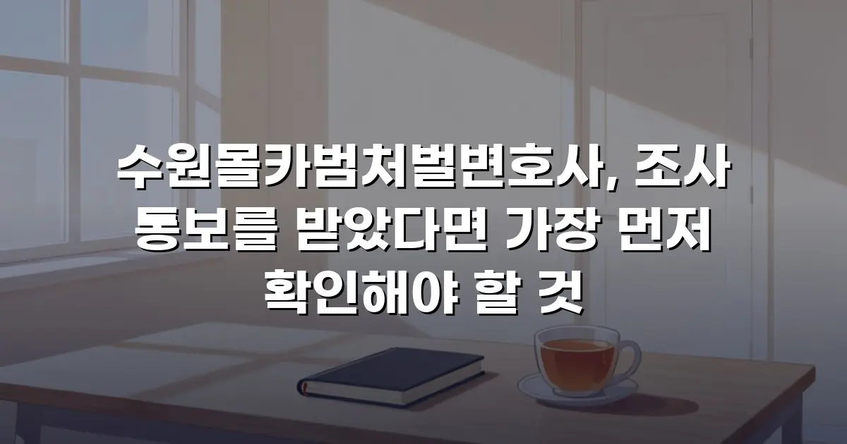 수원몰카범처벌변호사, 조사 통보를 받았다면 가장 먼저 확인해야 할 것