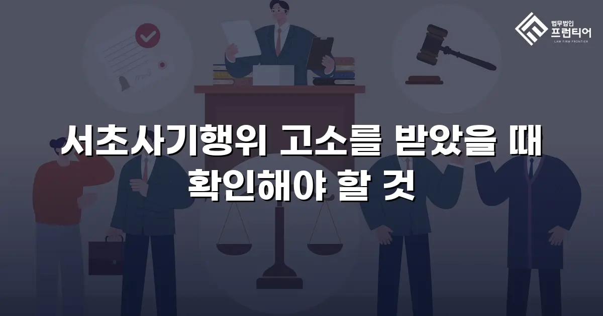 서초사기행위 고소를 받았을 때 확인해야 할 것