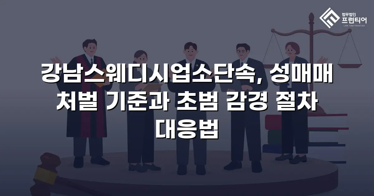 강남스웨디시업소단속, 성매매 처벌 기준과 초범 감경 절차 대응법