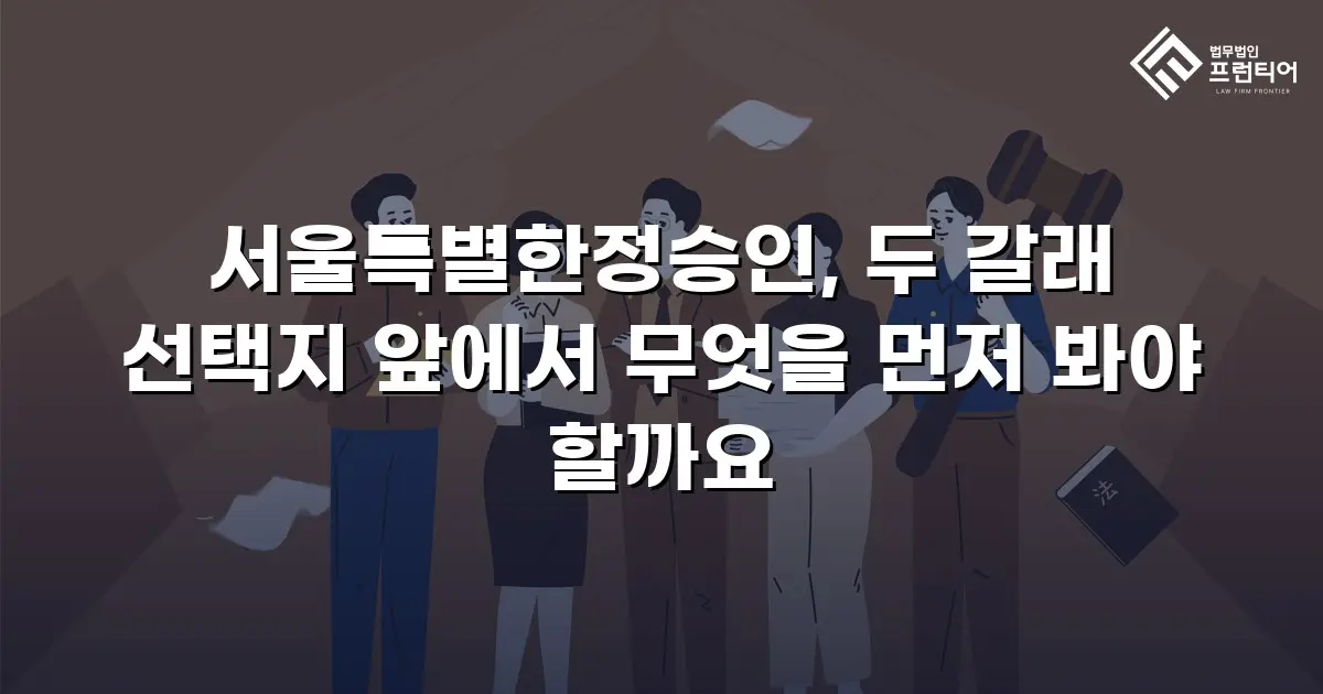 서울특별한정승인, 두 갈래 선택지 앞에서 무엇을 먼저 봐야 할까요