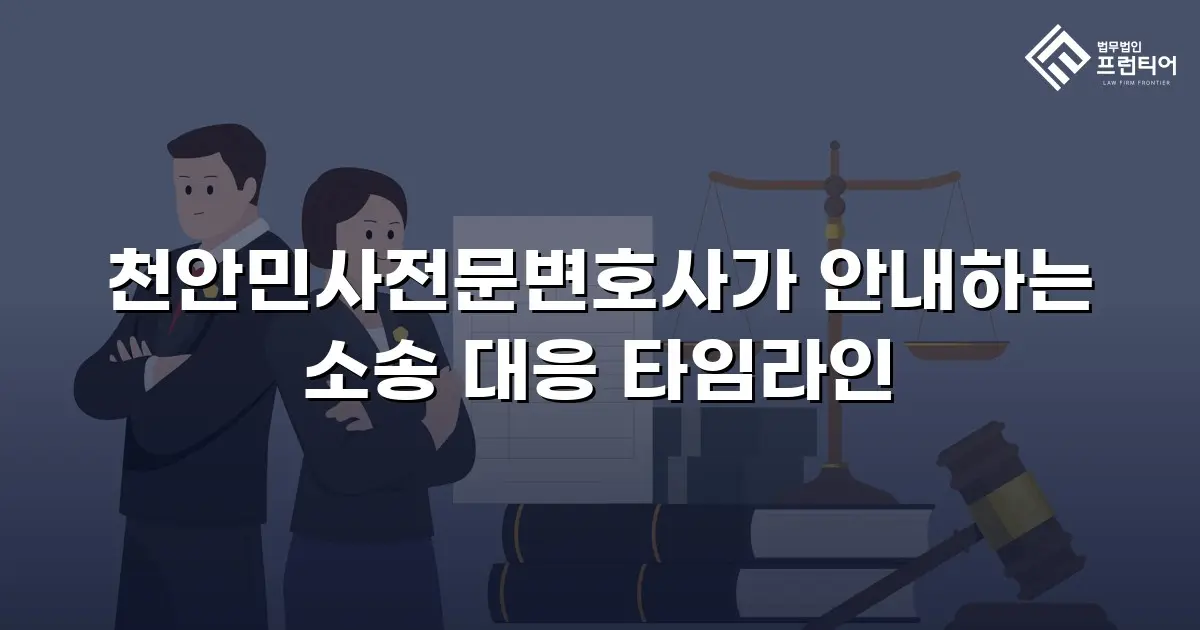 천안민사전문변호사가 안내하는 소송 대응 타임라인