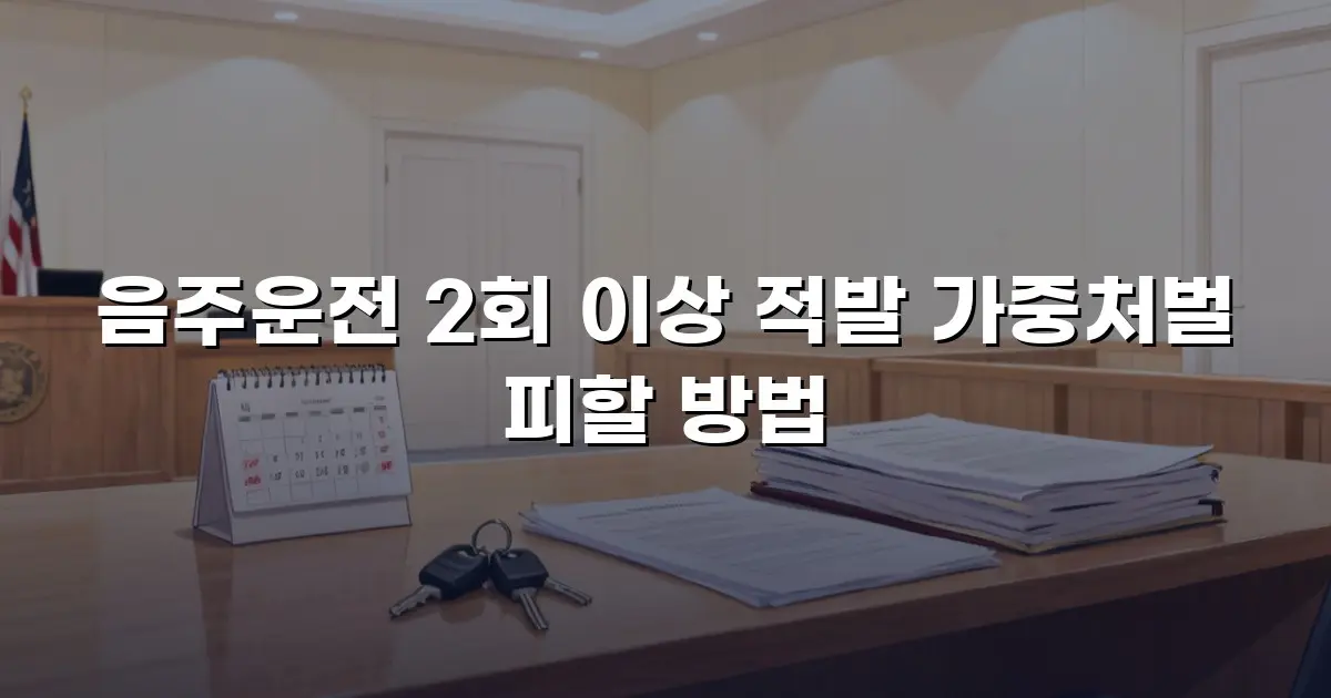 음주운전 2회 이상 적발 가중처벌 피할 방법