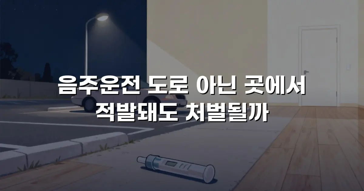 음주운전 도로 아닌 곳에서 적발돼도 처벌될까