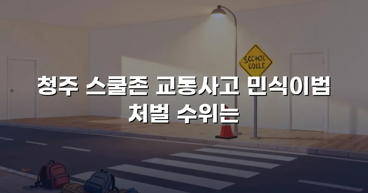 청주 스쿨존 교통사고 민식이법 처벌 수위는