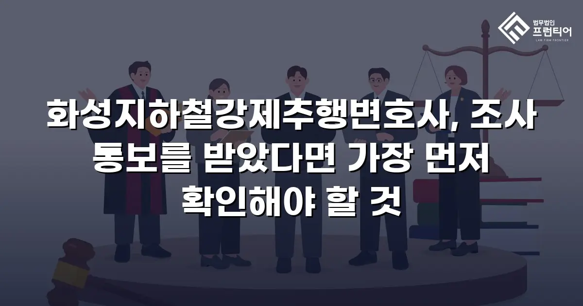 화성지하철강제추행변호사, 조사 통보를 받았다면 가장 먼저 확인해야 할 것