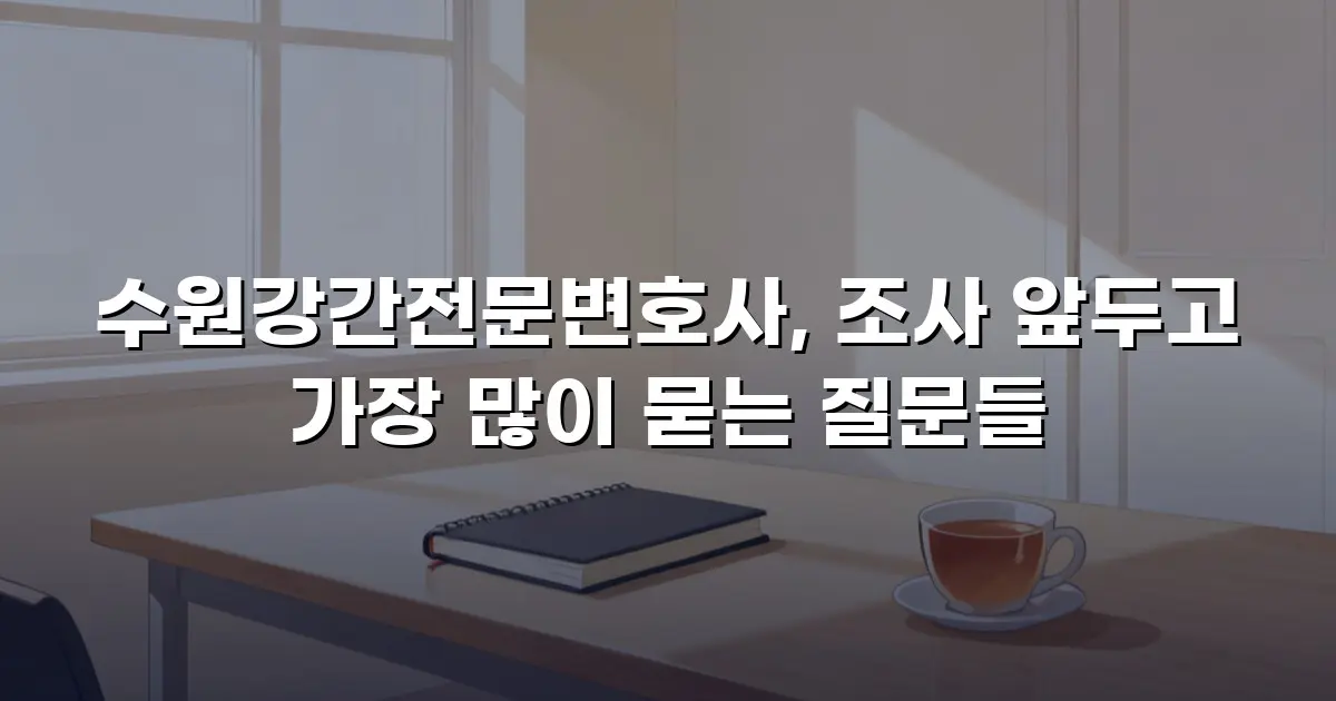 수원강간전문변호사, 조사 앞두고 가장 많이 묻는 질문들