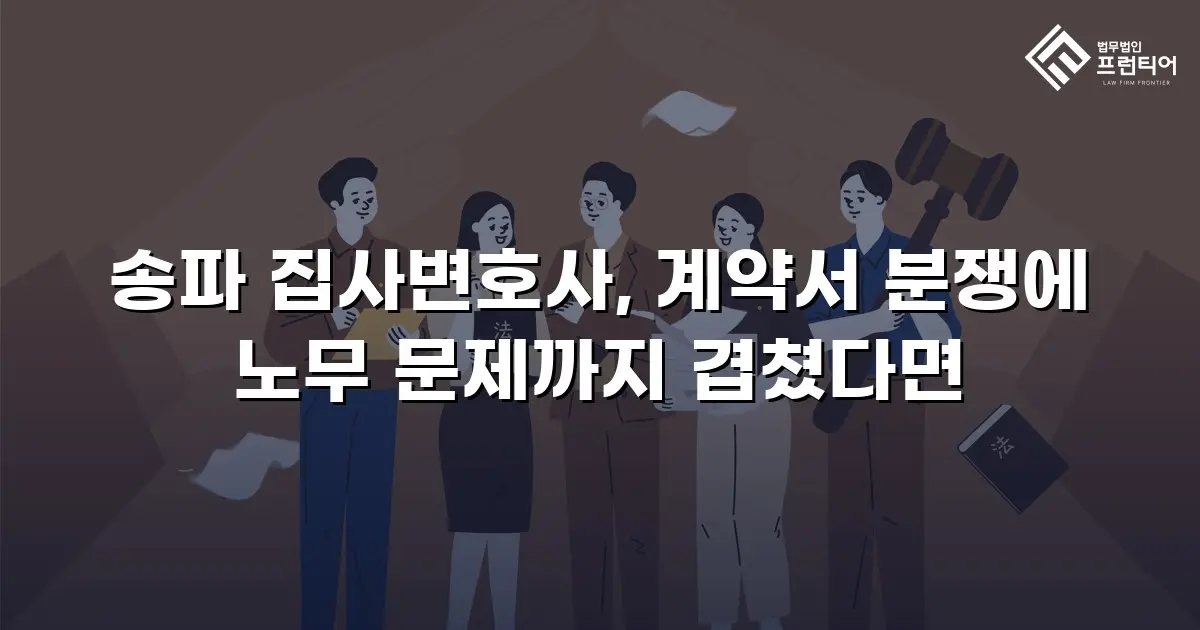 송파 집사변호사, 계약서 분쟁에 노무 문제까지 겹쳤다면