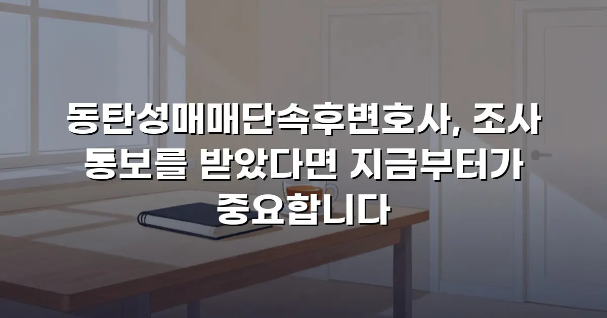 동탄성매매단속후변호사, 조사 통보를 받았다면 지금부터가 중요합니다