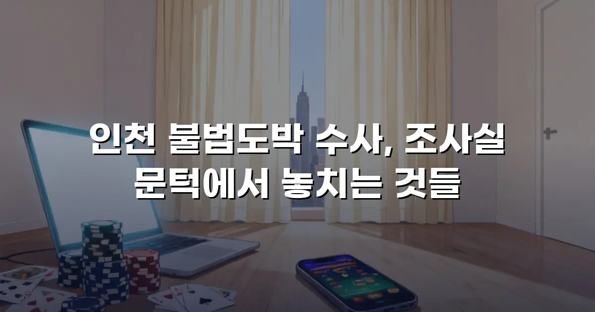 인천 불법도박 수사, 조사실 문턱에서 놓치는 것들