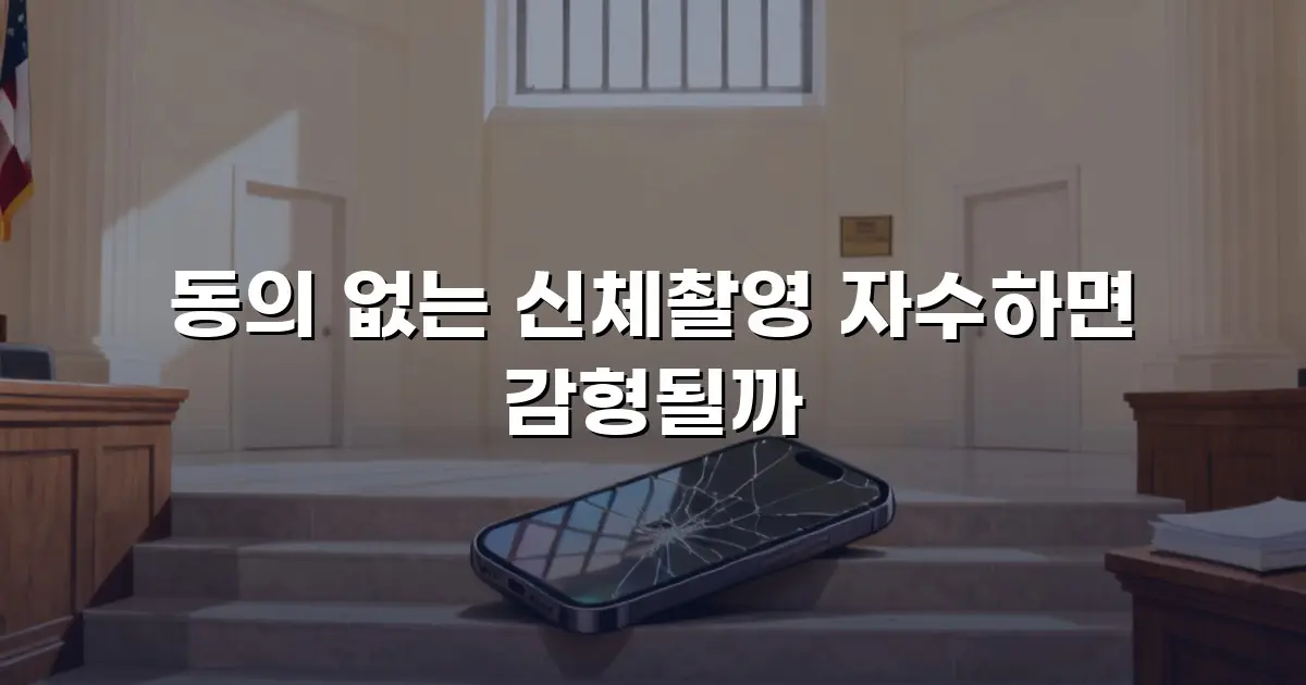 동의 없는 신체촬영 자수하면 감형될까