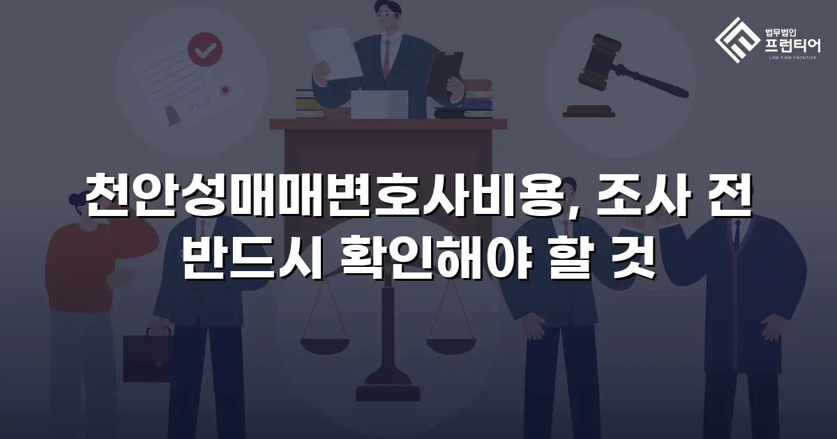 천안성매매변호사비용, 조사 전 반드시 확인해야 할 것