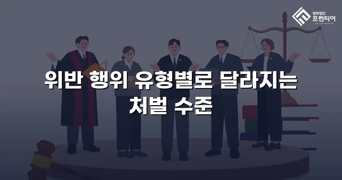 위반 행위 유형별로 달라지는 처벌 수준