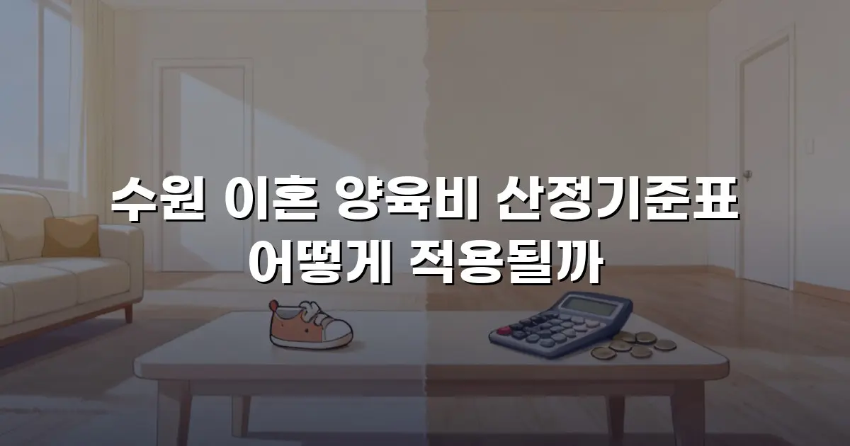 수원 이혼 양육비 산정기준표 어떻게 적용될까