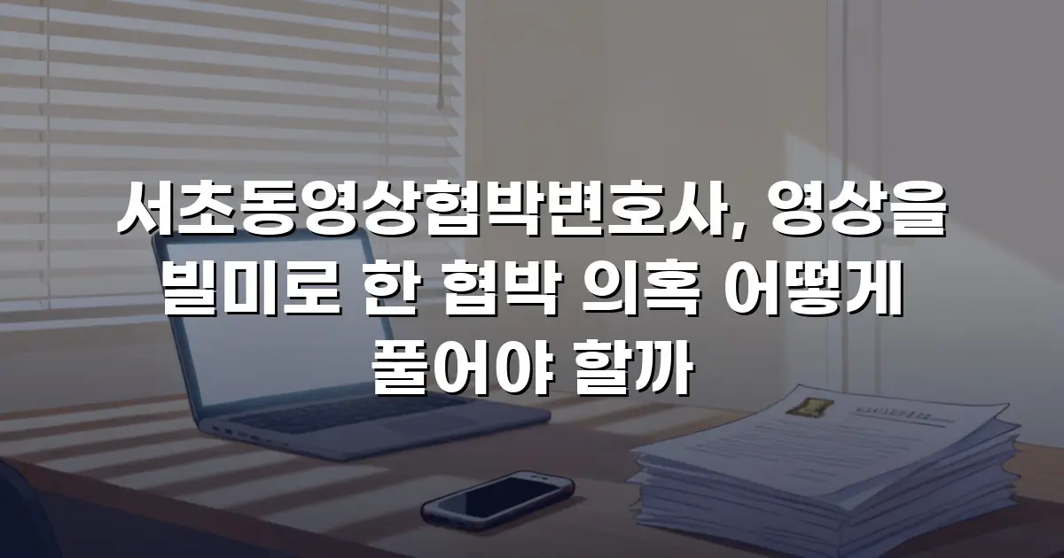 서초동영상협박변호사, 영상을 빌미로 한 협박 의혹 어떻게 풀어야 할까