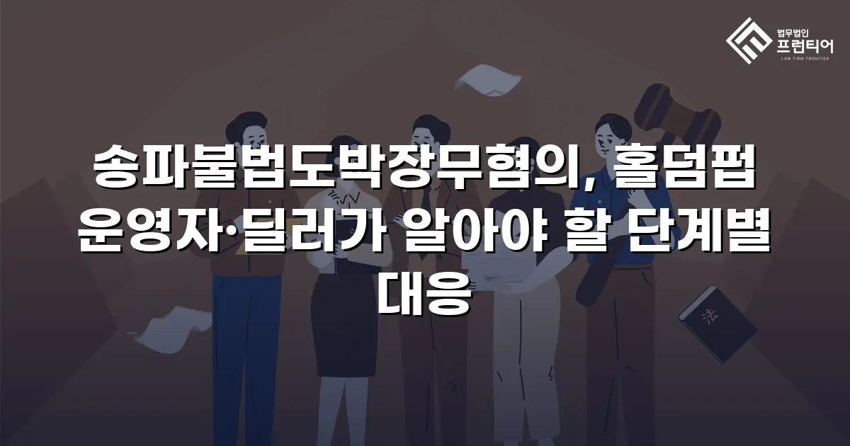 송파불법도박장무혐의, 홀덤펍 운영자·딜러가 알아야 할 단계별 대응