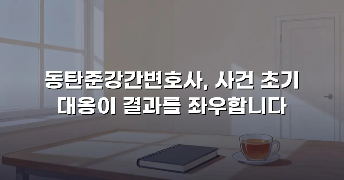 동탄준강간변호사, 사건 초기 대응이 결과를 좌우합니다