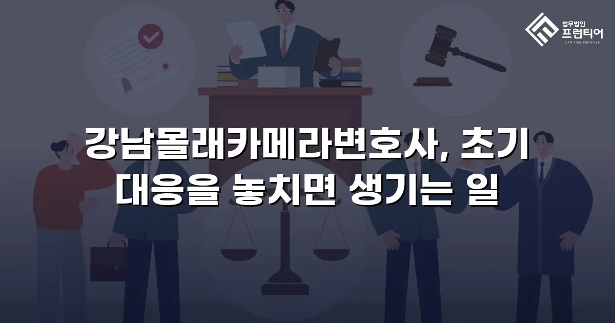 강남몰래카메라변호사, 초기 대응을 놓치면 생기는 일