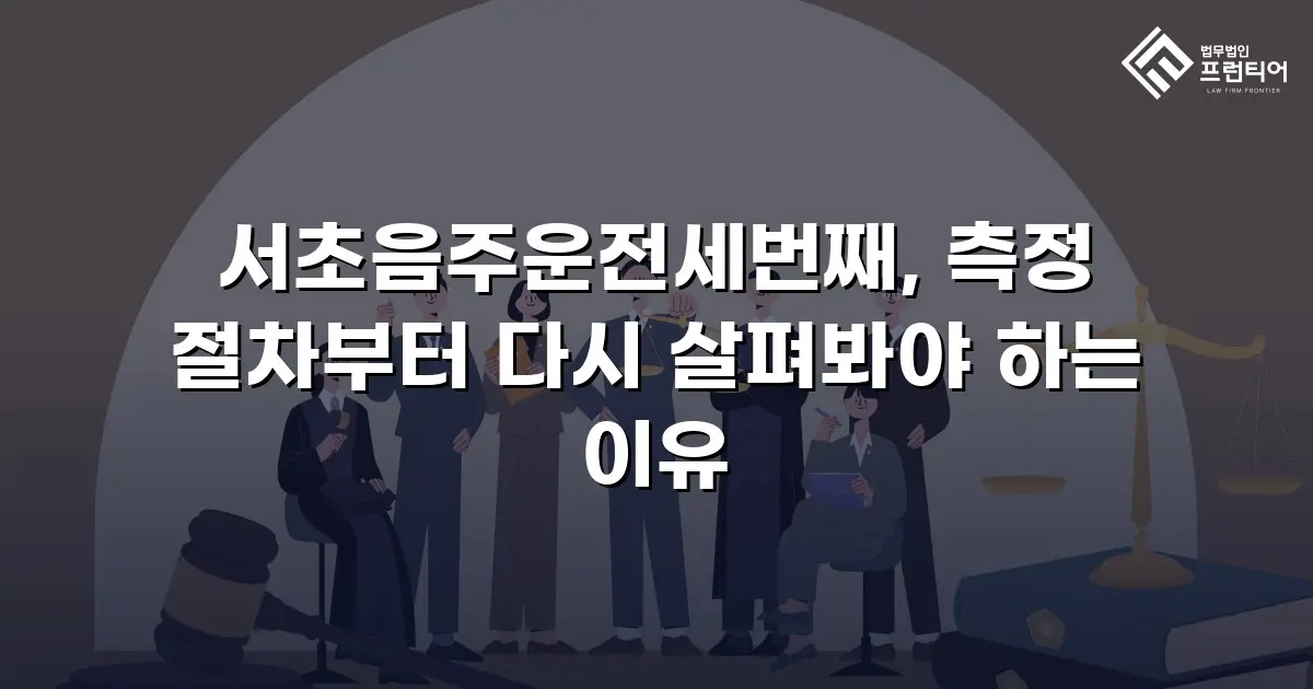 서초음주운전세번째, 측정 절차부터 다시 살펴봐야 하는 이유