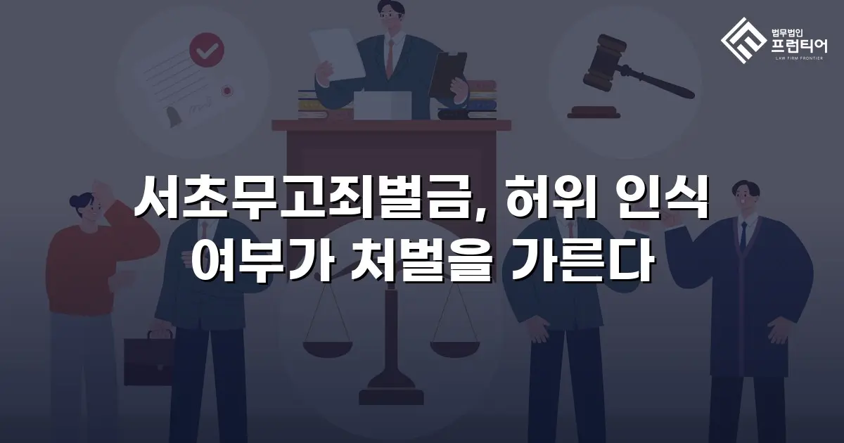 서초무고죄벌금, 허위 인식 여부가 처벌을 가른다